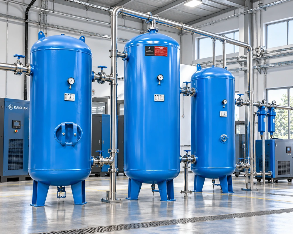 Compressed air receiver tank