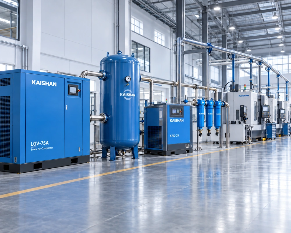 Complete compressed air system configuration