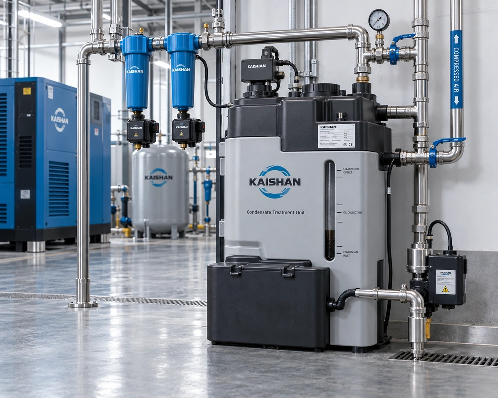 Compressed air condensate management system