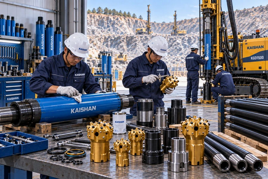 DTH hammer and drilling tool maintenance