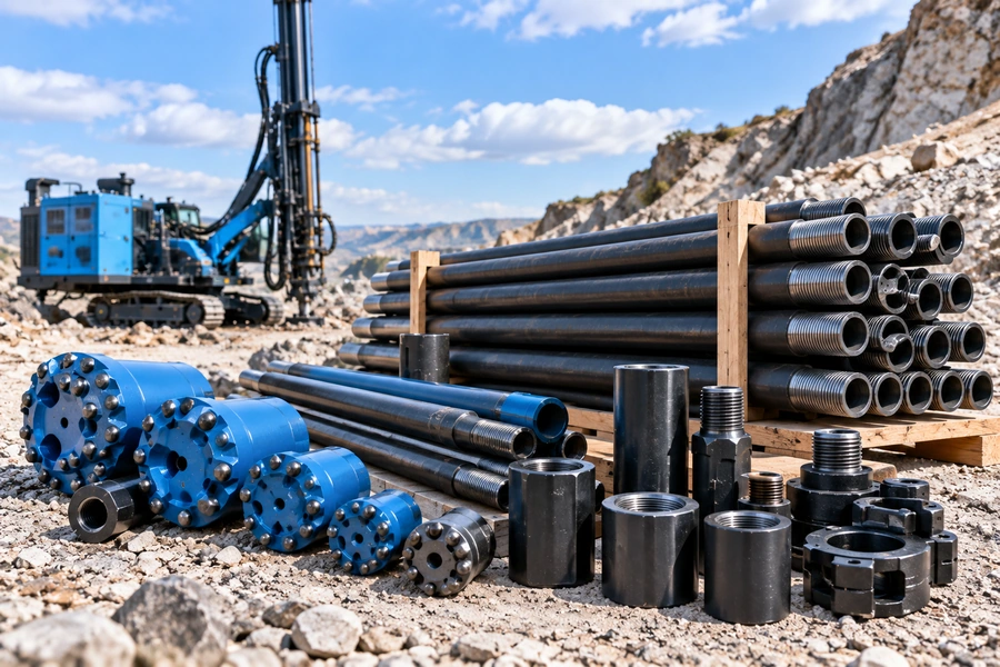 Drill rods and supporting accessories