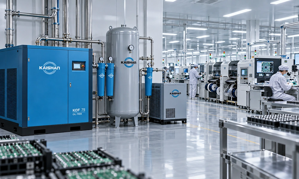 Compressed air for electronics and precision manufacturing