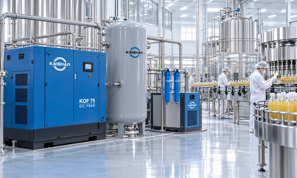 Compressed air for food beverage and process industries
