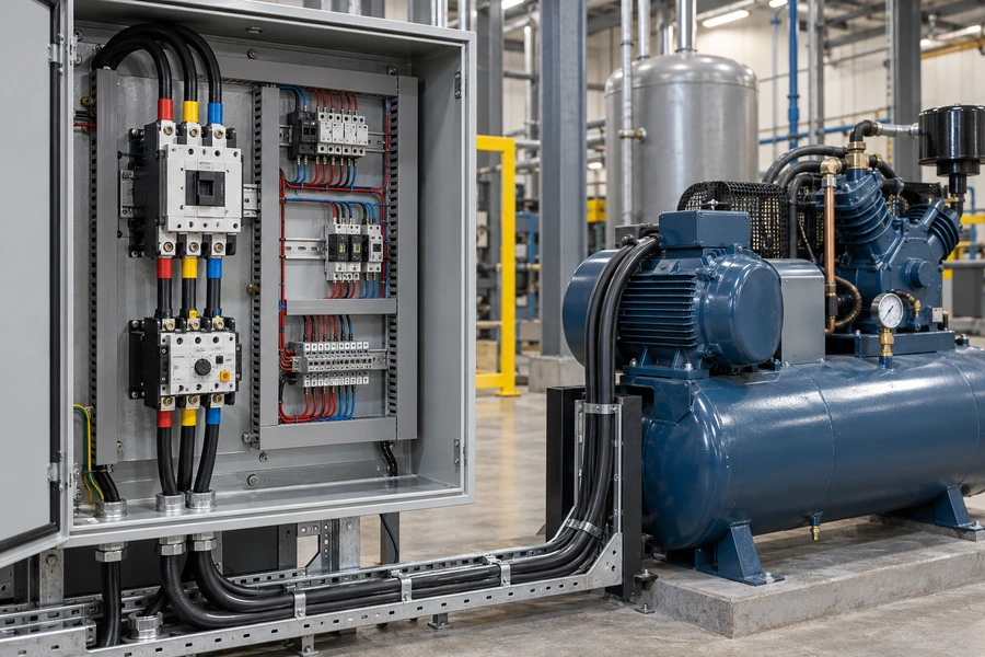 ![Compressor contactor sizing based on motor load voltage and current requirements](https://kaishanpro.com/wp-content/uploads/2026/09/How-to-Size-a-Contactor-for-a-Compressor.webp "Compressor Contactor Sizing")