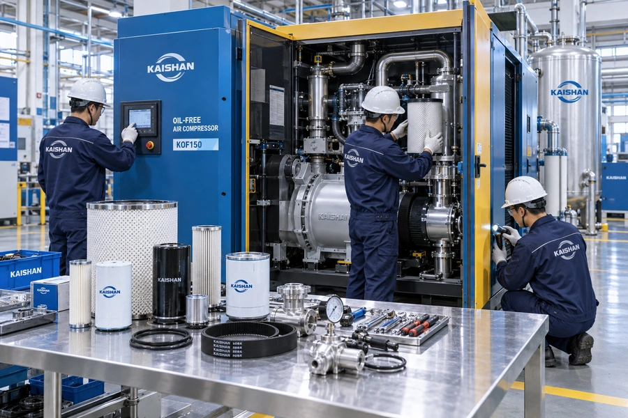 Oil-free air compressor maintenance
