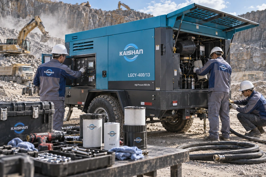 Portable air compressor maintenance
