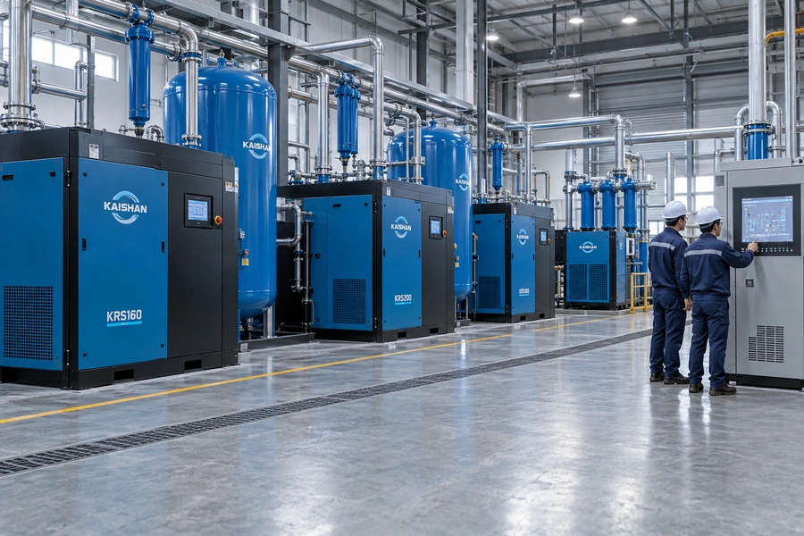 Stationary compressed-air systems