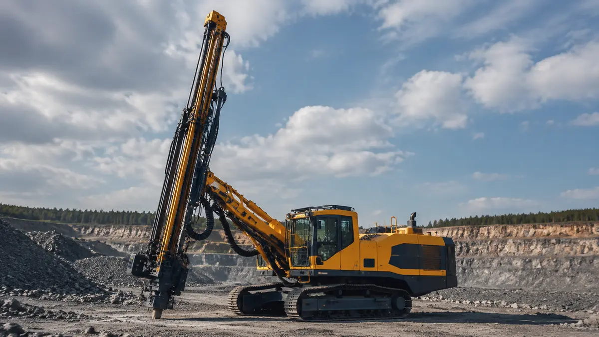 Kaishan tracked down-the-hole drilling rig at a quarry