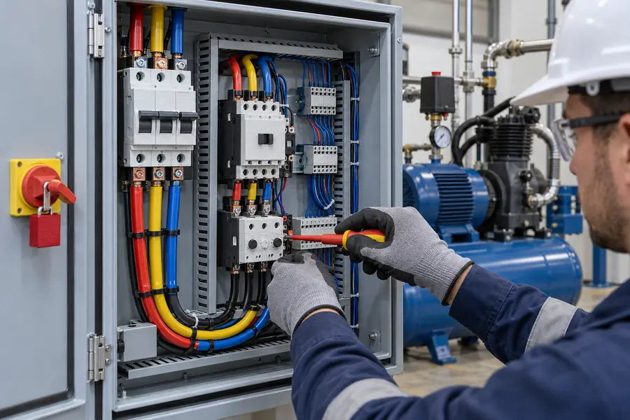 ![Air compressor contactor wiring for safe reliable motor control and electrical operation](https://kaishanpro.com/wp-content/uploads/2026/10/How-Do-I-Wire-an-Air-Compressor-Contactor.webp "Air Compressor Contactor Wiring")