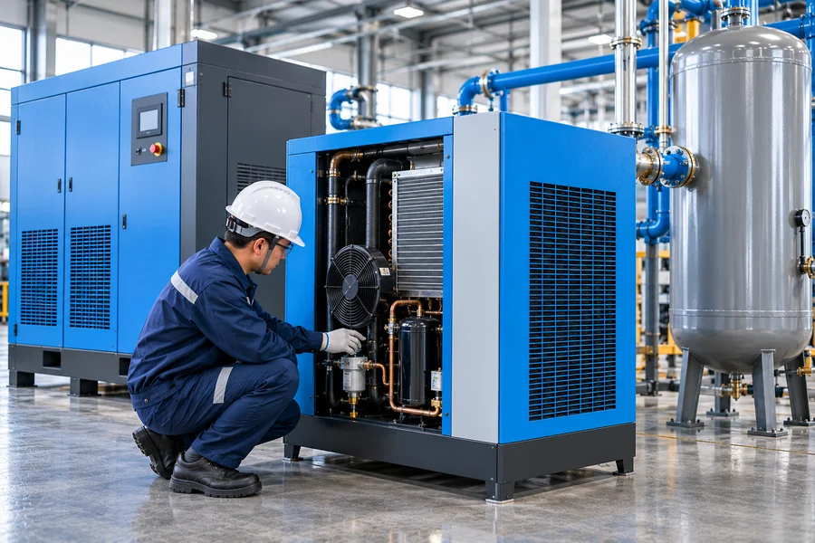 ![Refrigerated air dryer removing moisture from compressed air through cooling and condensation](https://kaishanpro.com/wp-content/uploads/2026/10/What-Is-a-Refrigerated-Air-Dryer.webp "Refrigerated Air Dryer")