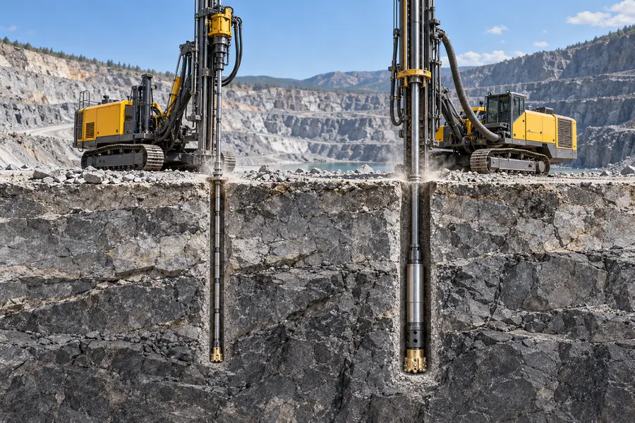 ![DTH and top hammer drills compared for drilling method performance depth and applications](https://kaishanpro.com/wp-content/uploads/2026/10/What-Is-the-Difference-Between-a-DTH-Drill-and-a-Top-Hammer-Drill.webp "DTH vs Top Hammer")
